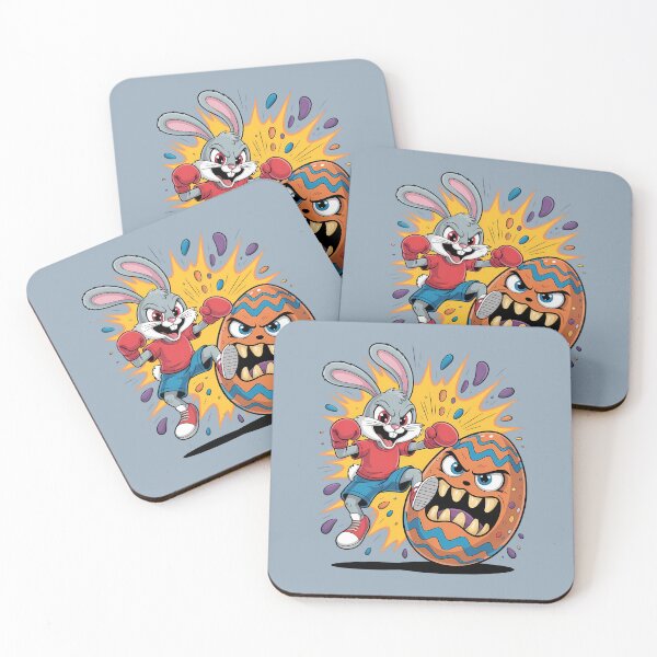 Artikelvorschau, Böser Osterhase schlägt Ei aus – Osterhasen-Design mit schwarzem Humor entworfen und verkauft von Art-Arcade6.