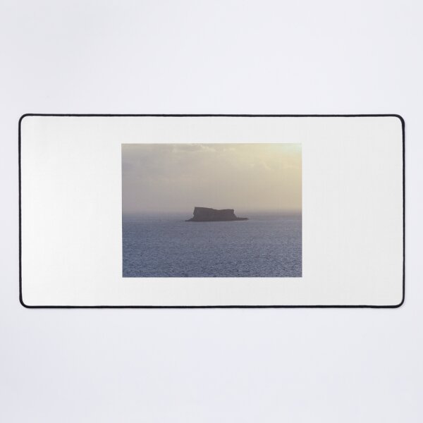 Item preview, Solitary Sea Island at Sunset With Calm Ocean Horizon and Misty Evening Sky designed and sold by Nmallia.