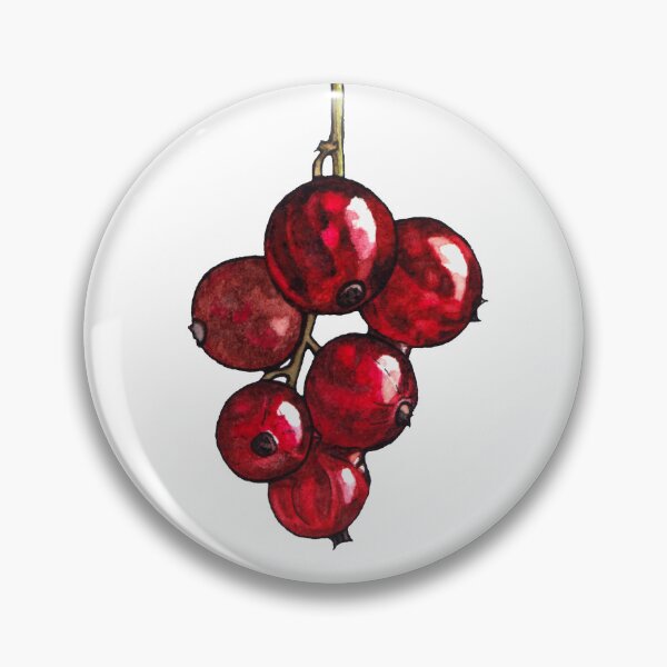 Item preview, Red currant - berries watercolor fruit illustration designed and sold by AquarellChill.