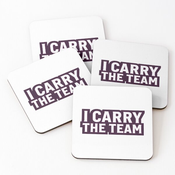 Item preview, I Carry The Team Funny Gamer Quote Design designed and sold by Katzpy.