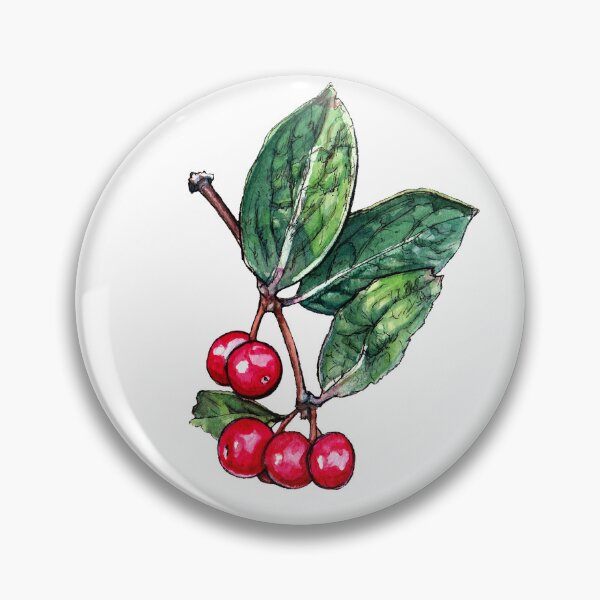 Item preview, Wild Red Berries Fruits - Watercolor designed and sold by AquarellChill.