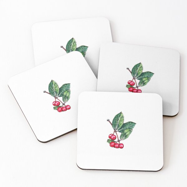 Item preview, Wild Red Berries Fruits - Watercolor designed and sold by AquarellChill.