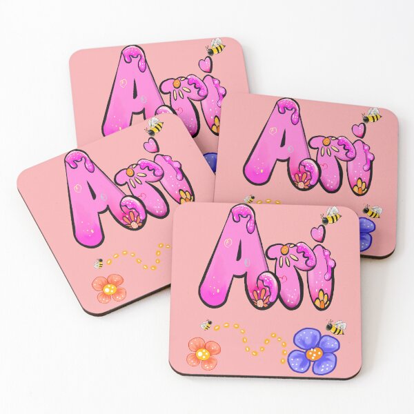 Item preview, Ari Name Top 10 Best Personalized gift for girls and women - Aesthetic Pink Floral Bumble bee  designed and sold by Artonmytee.