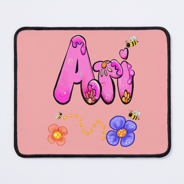 Item preview, Ari Name Top 10 Best Personalized gift for girls and women - Aesthetic Pink Floral Bumble bee designed and sold by Artonmytee.