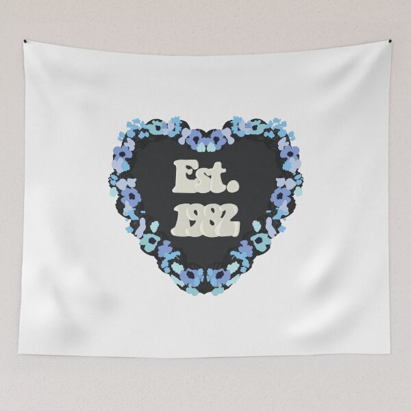 Item preview, Est. 1982 Love Heart Birthday Cake designed and sold by FreeOrca.