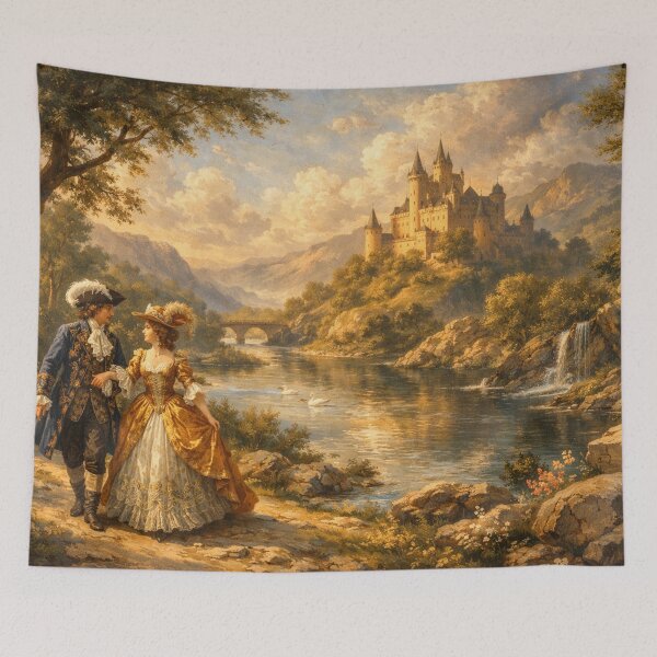 Item preview, Romantic waterfront promenade in the evening light designed and sold by Sigtrix.