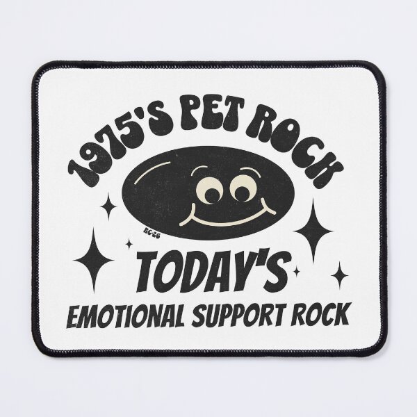 Item preview, Emotional Support Rock Vintage Black designed and sold by Retro Callback.