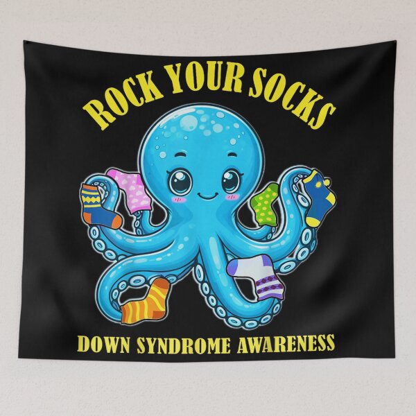 Item preview, Rock Your Socks Down Syndrome Awareness Cute Octopus Support Shirt designed and sold by River Silva.