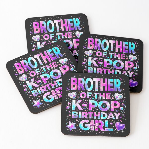 Item preview, Brother Of The K Pop Birthday Girl Cute Kpop Party Shirt designed and sold by River Silva.