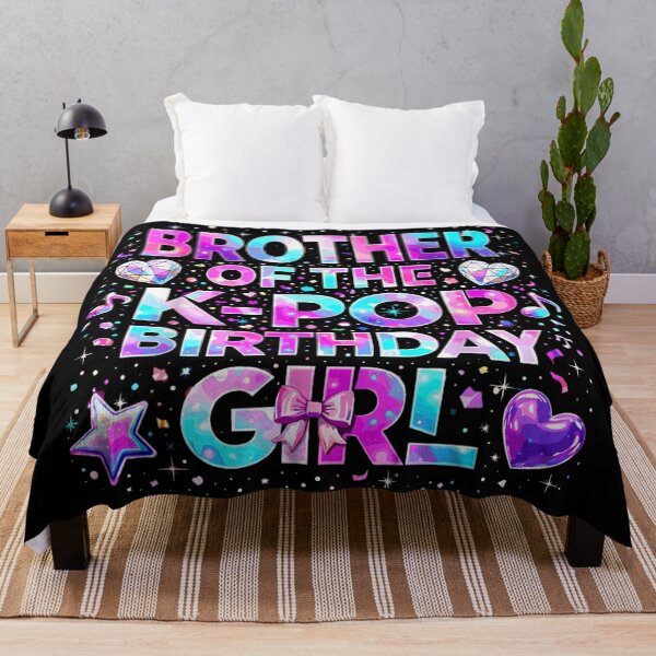 Item preview, Brother Of The K Pop Birthday Girl Cute Kpop Party Shirt designed and sold by River Silva.