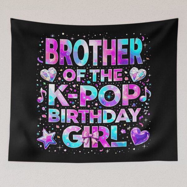 Item preview, Brother Of The K Pop Birthday Girl Cute Kpop Party Shirt designed and sold by River Silva.