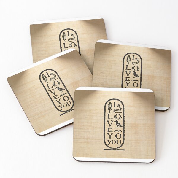 Item preview, I Love You Hieroglyphic Art – Egyptian Cartouche Design designed and sold by MARMANIOUS.