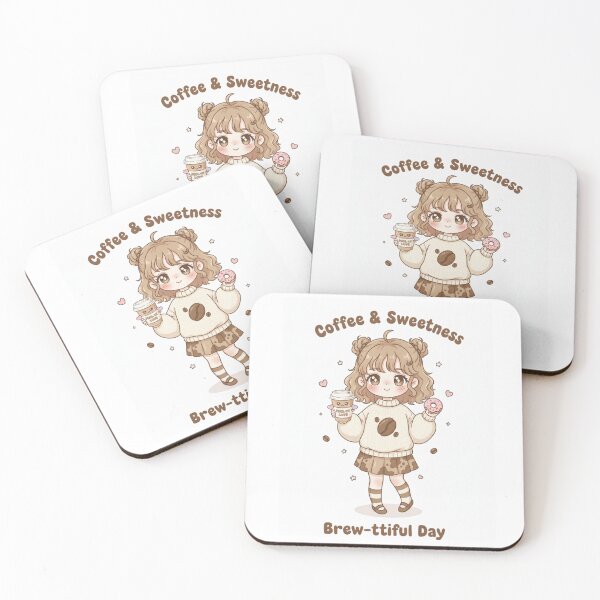 Item preview, Coffee & Sweetness: Brew-ttiful Chibi Girl designed and sold by HALYNA070824.