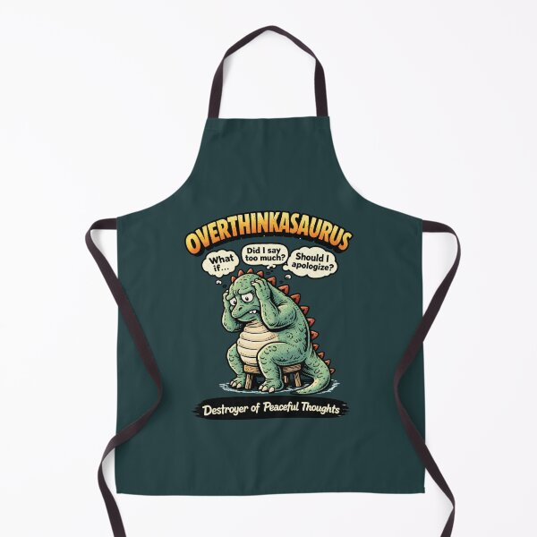Item preview, Overthinkasaurus – Funny Retro Monster Overthinking Dinosaur Shirt designed and sold by LMFARNACIO.