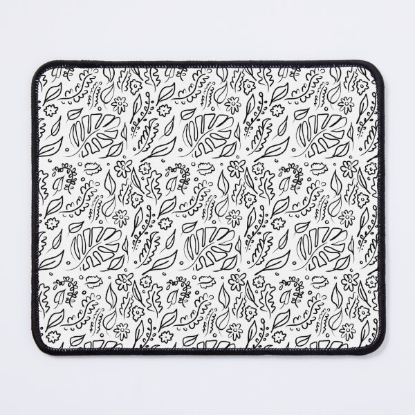 Item preview, Leaves and flowers Black and White designed and sold by aliciakatharina.