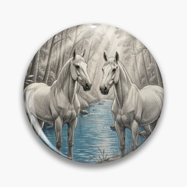 Item preview, Mystical forest horses in magical light – Fantasy Art Painting designed and sold by FotoworldEdel.