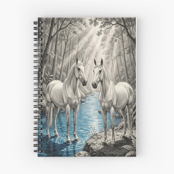 Item preview, Mystical forest horses in magical light – Fantasy Art Painting designed and sold by FotoworldEdel.