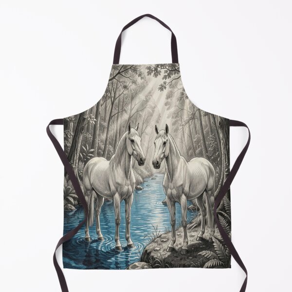 Item preview, Mystical forest horses in magical light – Fantasy Art Painting designed and sold by FotoworldEdel.