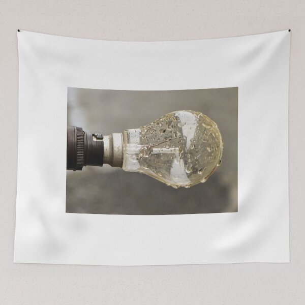 Item preview, Wet Light Bulb Close-Up With Water Droplets On Glass Filament In Vintage Socket designed and sold by Nmallia.