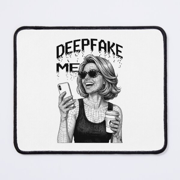 Item preview, Deepfake Me Funny Computer Wireframe Social Influencer Girl designed and sold by GrandeDuc.