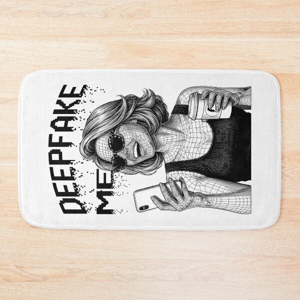 Item preview, Deepfake Me Funny Computer Wireframe Social Influencer Girl designed and sold by GrandeDuc.