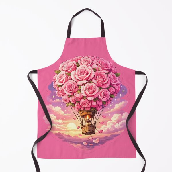 Artikelvorschau, Romantic Rose Hot Air Balloon – Dreamy Floral Sunset Aesthetic entworfen und verkauft von MrsMimpi.