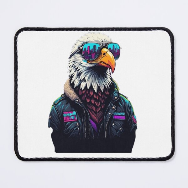Item preview, Synthwave Eagle - Retro isolated Aviator designed and sold by RetroRascalStudio.