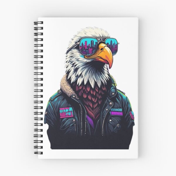 Item preview, Synthwave Eagle - Retro isolated Aviator designed and sold by RetroRascalStudio.