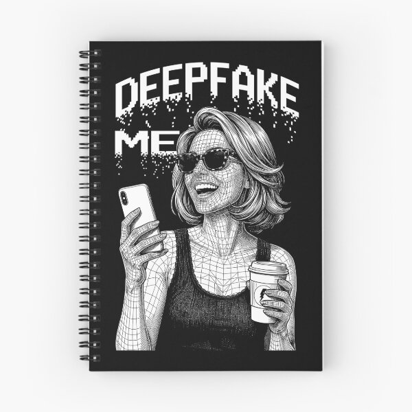 Item preview, Deepfake Me Funny Computer Wireframe Social Influencer Girl designed and sold by GrandeDuc.