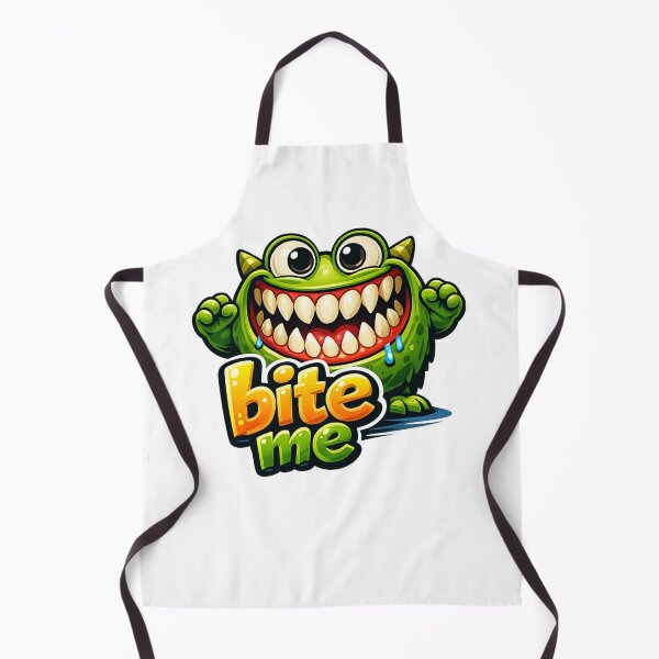 Item preview, Bite Me Monster Grin Funny Tooth Monster Logo designed and sold by Gletschie.