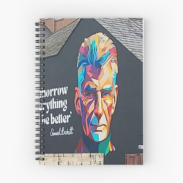 Item preview, Samuel Beckett inspirational Quote Art  “Tomorrow Everything Will Be Better” Colorful Street Art Portrait designed and sold by ivon55.