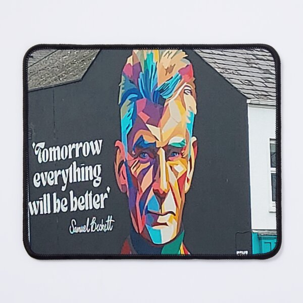 Item preview, Samuel Beckett inspirational Quote Art “Tomorrow Everything Will Be Better” Colorful Street Art Portrait designed and sold by ivon55.