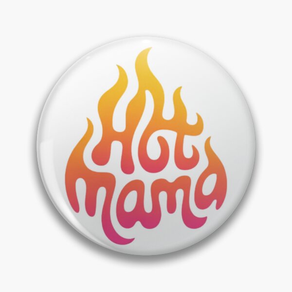 Item preview, Hot Mama – Retro Fire Flame Typography Design designed and sold by KaphzeShop.