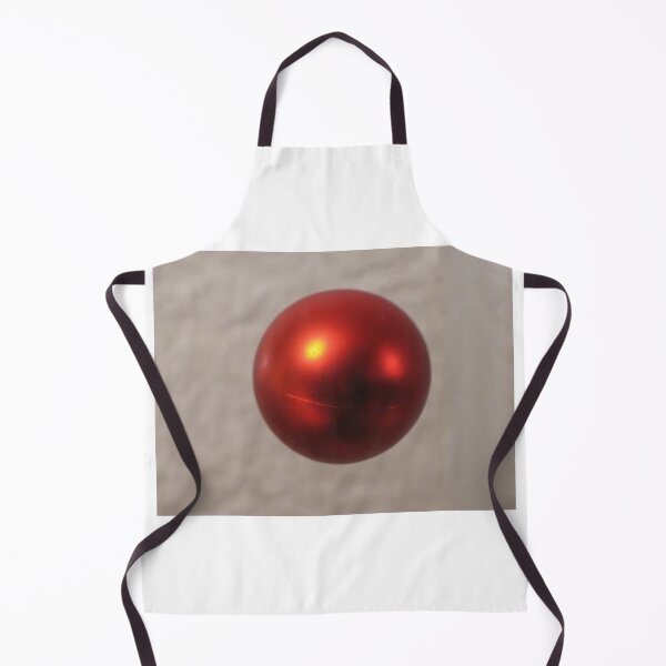 Item preview, Red Christmas Ornament Ball Hanging Against a Soft Neutral Background With Shiny Reflection designed and sold by Nmallia.
