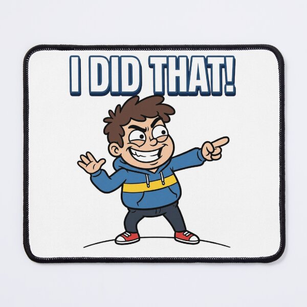 Item preview, I Did That! Funny Pointing Meme Cartoon designed and sold by Shopex10.