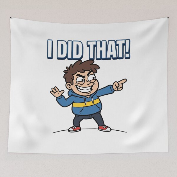 Item preview, I Did That! Funny Pointing Meme Cartoon designed and sold by Shopex10.