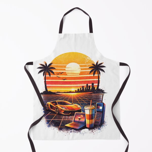 Item preview, Retro Vaporwave Sunset Aesthetic – 80s Synthwave Vintage Screen Print Design designed and sold by sabily.