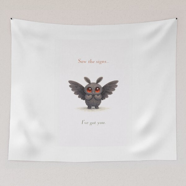 Item preview, Paranormal Pals: L'il Mothman – Saw the Signs… I've Got You. designed and sold by Haunted House of Cards.