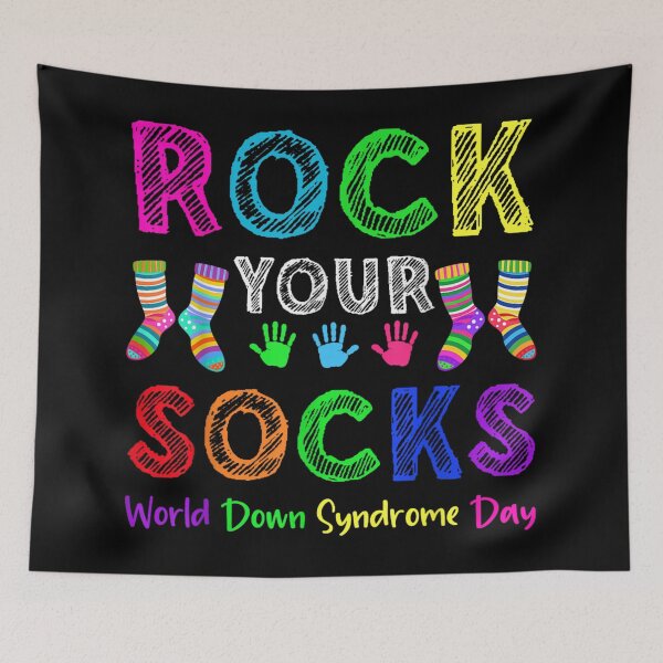 Item preview, Rock Your Socks World Down Syndrome Day Awareness Shirt designed and sold by KrystinaGiGi.