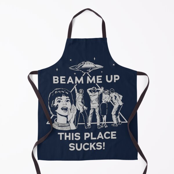 Item preview, Beam me up - this place sucks! Space Alien UFO vintage toon designed and sold by Kludoman.