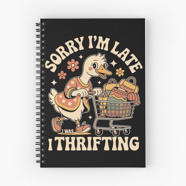 Item preview, Sorry I'm Late I Was Thrifting – Retro Duck Lover Design designed and sold by KaphzeShop.