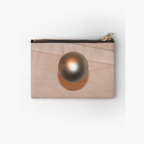 Item preview, Silver Christmas Ornament Hanging Single Shiny Bauble With Reflection And Soft Shadow On Neutral Background designed and sold by Nmallia.