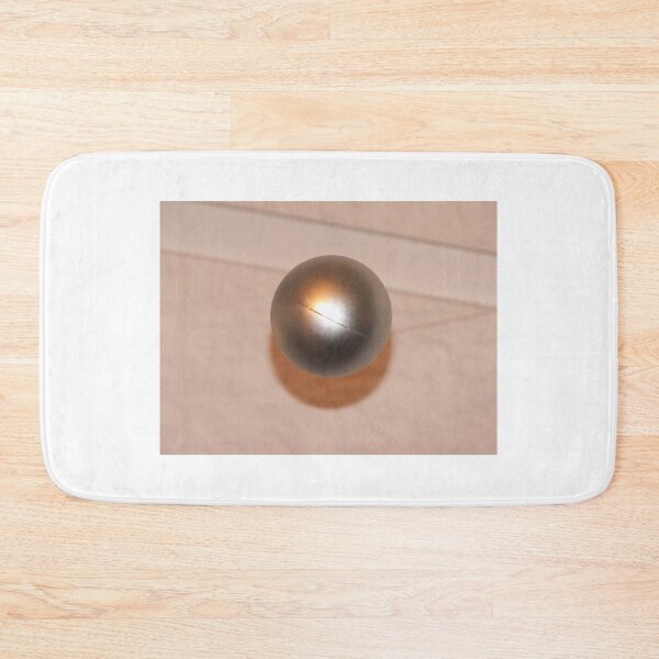 Item preview, Silver Christmas Ornament Hanging Single Shiny Bauble With Reflection And Soft Shadow On Neutral Background designed and sold by Nmallia.
