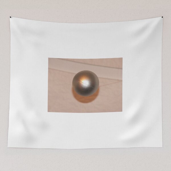 Item preview, Silver Christmas Ornament Hanging Single Shiny Bauble With Reflection And Soft Shadow On Neutral Background designed and sold by Nmallia.