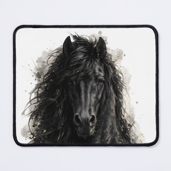Item preview, Majestic Friesian Horse Portrait Art designed and sold by giachem99.