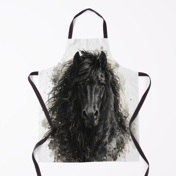 Item preview, Majestic Friesian Horse Portrait Art designed and sold by giachem99.