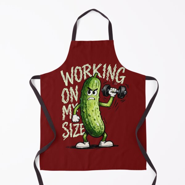 Item preview, Working On My Size Funny Pickle Gym Shirt – Dirty Humor Gym Meme Cucumber Workout Design designed and sold by Maximilianos.