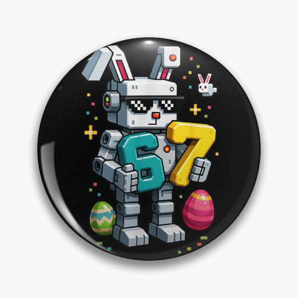 Item preview, Funny 67th Birthday Easter Robot Bunny Retro Gamer Shirt designed and sold by Daisy Grimes.