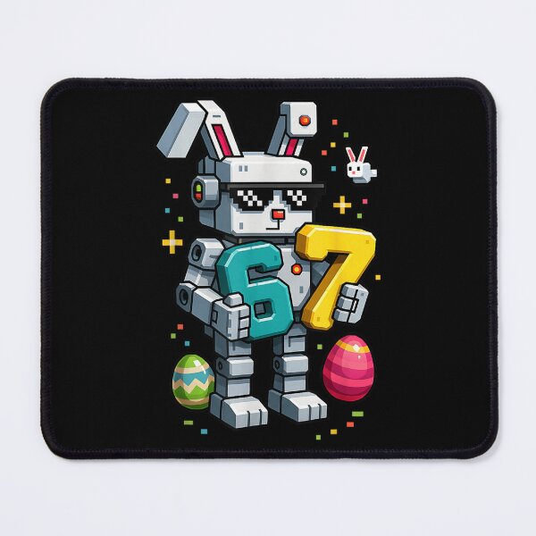 Item preview, Funny 67th Birthday Easter Robot Bunny Retro Gamer Shirt designed and sold by Daisy Grimes.