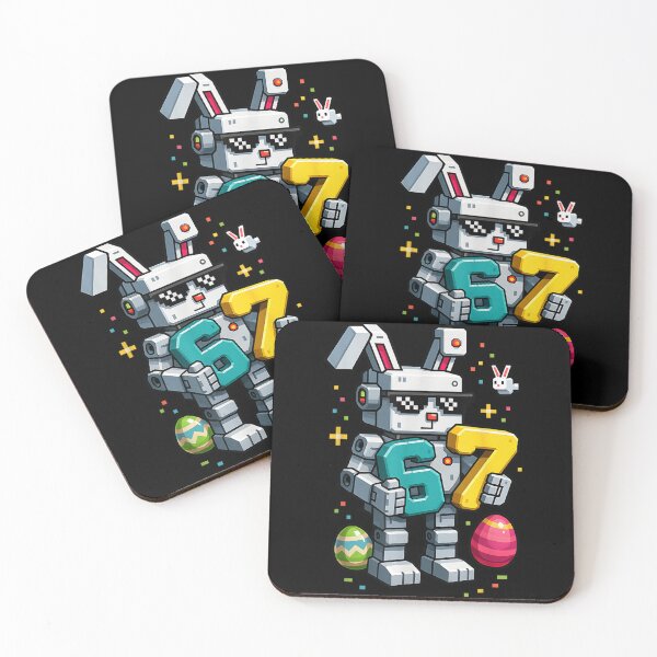 Item preview, Funny 67th Birthday Easter Robot Bunny Retro Gamer Shirt designed and sold by Daisy Grimes.